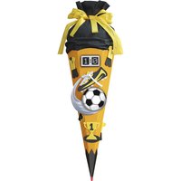 ROTH Schultüten-Bastelset , Soccer gelb/schwarz, , 6-eckig