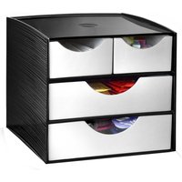 CEP Aufbewahrungsbox, 4 Schübe, schwarz