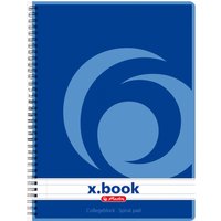herlitz Collegeblock x.book DIN A5, 80 Blatt, kariert