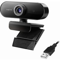 LogiLink Pro Full-HD-USB-Webcam mit Mikrofon, schwarz