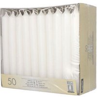 STARPAK Tafelkerzen, 21 mm, weiß, 50er Pack
