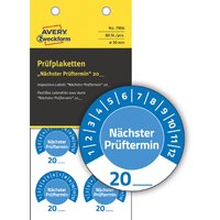 AVERY Zweckform Prüfplaketten , Nächster Prüftermin, , blau AVERY Zweckform Prüfplaketten , Nächster Prüftermin, , blau