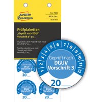 AVERY Zweckform Prüfplaketten , DGUV Vorschrift 3, , blau AVERY Zweckform Prüfplaketten , DGUV Vorschrift 3, , blau