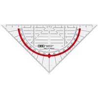 M+R Geometriedreieck, Acrylglas, Hypotenuse: 160mm, glasklar