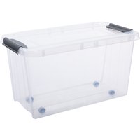 plast team Aufbewahrungsbox PROBOX mit Rollen, 70 Liter