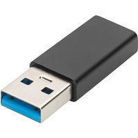 DIGITUS USB Type-C Adapter, USB A - USB-C, schwarz