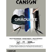CANSON Studienblock GRADUATE MIXED MEDIA, grau, DIN A4