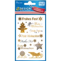 AVERY Zweckform ZDesign Weihnachts-Sticker Schrift + Symbole