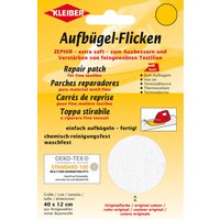 KLEIBER Zephir-Aufbügel-Flicken, 400 x 120 mm, weiß