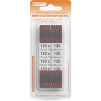 HARO Trekking-Schnürsenkel, rund, 1200/1300 mm, rot/schwarz