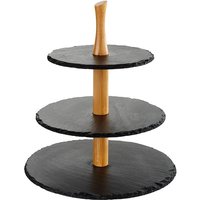 APS Naturschiefer-Etagère, 3-stufig, anthrazit