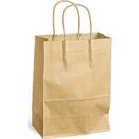 MAILmedia Papier-Tragetasche mit Kordel, 15,7 Liter, braun