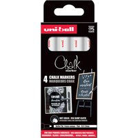 uni-ball Kreidemarker Chalk marker PWE3MS/4 PF, 4er Etui