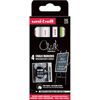 uni-ball Kreidemarker Chalk marker PWE3MS/4 PF, 4er Etui