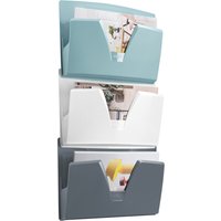 CEP Wandprospekthalter Riviera 3er Set, DIN A4, 1 Fach, bunt