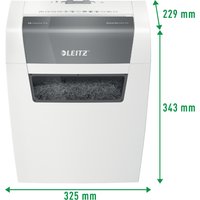 LEITZ Aktenvernichter IQ Home, 4 x 28 mm Partikel, weiß