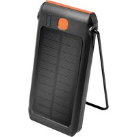 LogiLink Solar-Powerbank, 10.000 mAh, 18 Watt,schwarz/orange