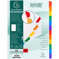 EXACOMPTA Karton-Register, DIN A4, weiß, 12-teilig