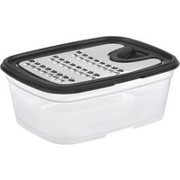 GastroMax Reibe mit Auffangbehälter, transparent/schwarz