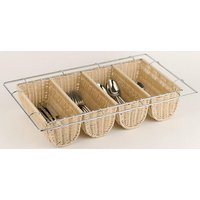 APS Besteckbehälter BUFFET GN 1/1, 4 Fächer, hellbeige
