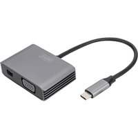 DIGITUS USB-C 4K 2in1 Mini DisplayPort + VGA Grafik-Adapter