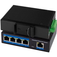LogiLink Industrial Gigabit Ethernet PoE Switch, 5 Port