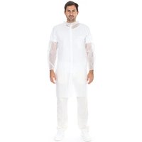 HYGOSTAR PP-Besucherkittel mit Klettverschluss, weiß, XL