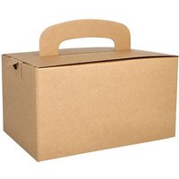 PAPSTAR Lunch-Box , pure, , mit Tragegriff, braun