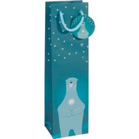 sigel Weihnachts-Flaschentüte , Polar bear with candle,