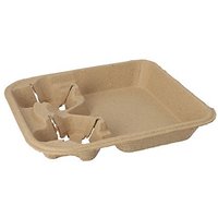 PAPSTAR Tragetablett , To Go, , 330 x 266 x 47 mm, natur