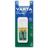 VARTA Ladegerät Mini Charger, weiß, bestückt AA