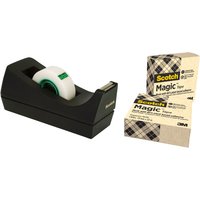 Scotch Tischabroller C38, inkl. 3 Rollen Klebefilm, schwarz