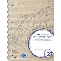 LANDRÉ Collegeblock , Recycling, DIN A4, liniert, 80 Blatt