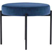 PAPERFLOW Hocker GAIA, rund, Samtbezug, blau