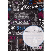 LANDRÉ Hausaufgabenheft, DIN A5, 48 Blatt, Musik-Motiv
