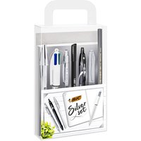 BIC Schreibset , SILVER, mit Notizbuch, 8-teilig
