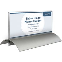 EUROPEL Tisch-Namenschild, 61 x 210 mm, Aluminiumsockel