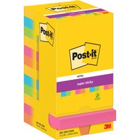 Post-it Haftnotizen super sticky notes, 76 x 76 mm, Carnival