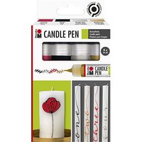 Marabu Kerzenmalfarbe , Candle Pen, , 4er Set