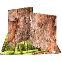 HERMA Eckspannermappe , Nature, , DIN A3, Karton, Wood