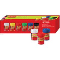 herlitz Schulmalfarbe, farbig sortiert, 6er Karton