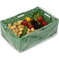 DM-folien Seitenfaltensack, transparent, ca. 25 Liter