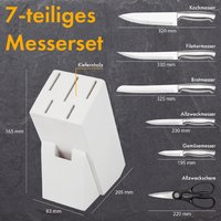classbach Messerblockset C-MBS 4018, 7-teilig, weiß