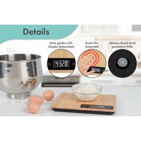 PROFI COOK Bambus-Küchenwaage PC-KW 1271, LCD-Display