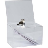 EXACOMPTA Aktionsbox, aus Acryl, abschließbar, glasklar