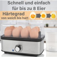 PROFI COOK Eierkocher PC-EK 1275, schwarz / silber, 400 Watt PROFI COOK Eierkocher PC-EK 1275, schwarz / silber, 400 Watt