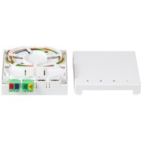 LogiLink FTTH Spleißbox, 2x LCD/APC, 30 m Verlegekabel, weiß