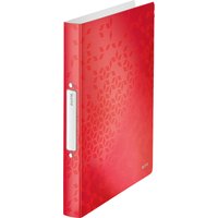 LEITZ Ringbuch WOW, DIN A4, PP, rot, 2 Ringe LEITZ Ringbuch WOW, DIN A4, PP, rot, 2 Ringe