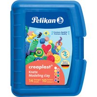 Pelikan Kinderknete Creaplast, 14er Kunststoffbox blau