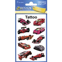 ZDesign KIDS Kinder-Tattoos , Rennautos, , schwarz/rot